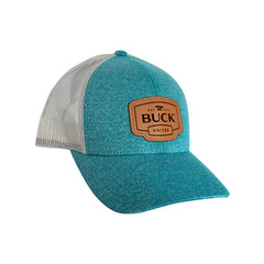 Фото Бейсболка Buck Womens Leather Patch женская, бирюзово-серая