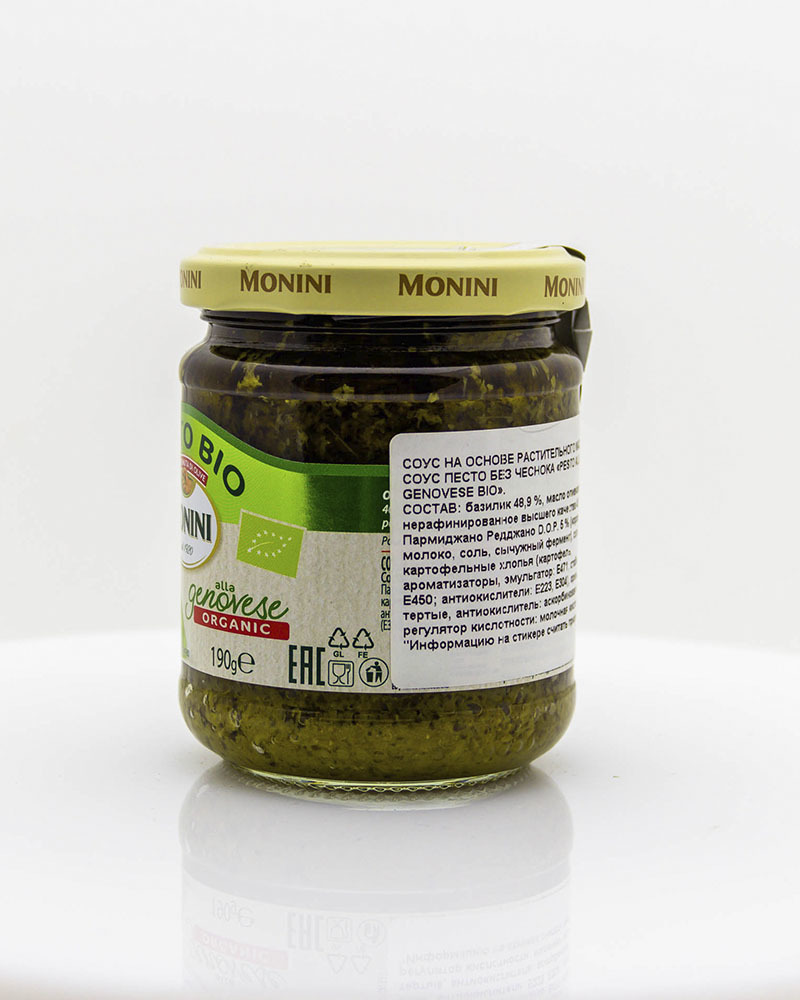 Соус Песто Monini БИО Без Чеснока 190 гр.