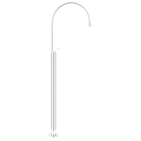 Gessi Goccia 33628#279 Напольный смеситель для раковины (без всраиваемой части), излив 389мм R=197, цвет: белый