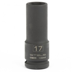Головка ударная удлиненная шестигранная, 17 мм, 1/2, CrMo Stels