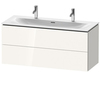 Duravit Viu 2344120058 Мебельная раковина с переливом 2 отв под смес. (2 намечен) нажимной выпуск с керам. покрытием 1030х490 мм цвет белый