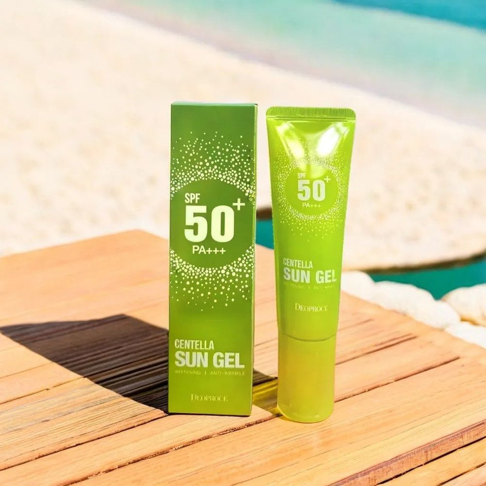 Солнцезащитный гель с центеллой SPF50+ Deoproce Centella Sun Gel 50 мл
