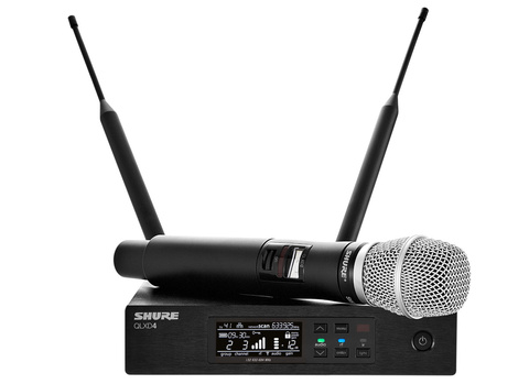 SHURE QLXD24E/SM86 G51 вокальная радиосистема с ручным передатчиком SM86, частоты 470-534 MHz