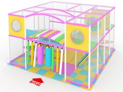 Детский игровой лабиринт «Розовый космос» 24 м² (4,9*4,9*2,9 м)