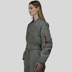 Бомбер Alpha Industries Cropped MA-1 W Field Grey (Полевой серый)