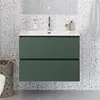 BelBagno UNO-MINI-800-2C-SO-VO База под раковину подвесная с фрезерованными ручками по всей длине фасада с двумя выкат. ящ., Еловый Мат., 800x395x608