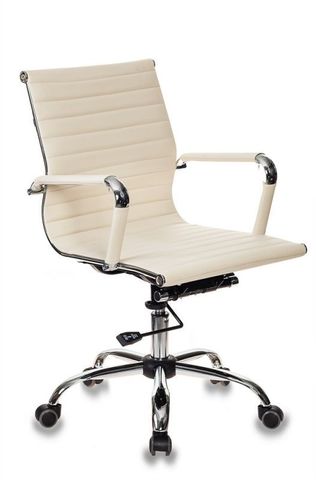 Кресло оператора CH-883-LOW/IVORY низкая спинка (Бюрократ)