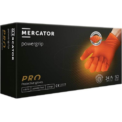 Перчатки одноразовые нитрил POWERGRIP ORANGE цв.оранжевый (25пар/уп)р.L