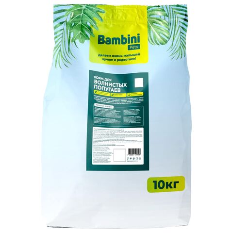 Корм Bambini Pets для волнистых попугайчиков, 10 кг