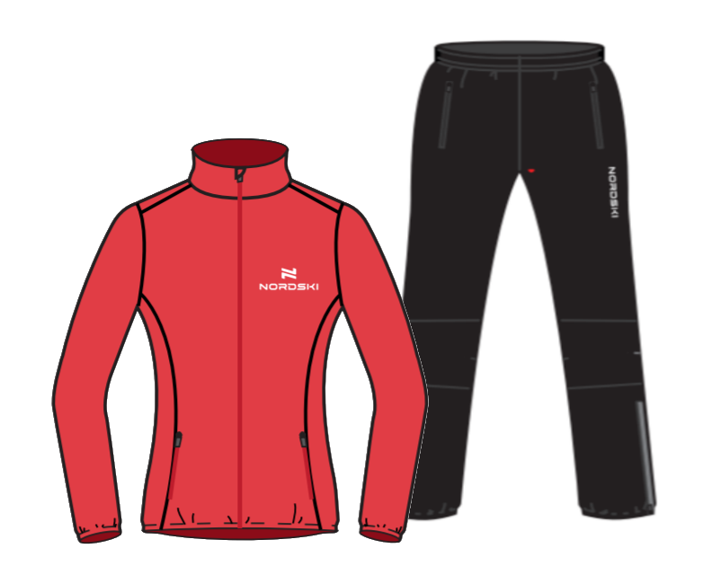 Nordski Motion Premium костюм для бега женский Red