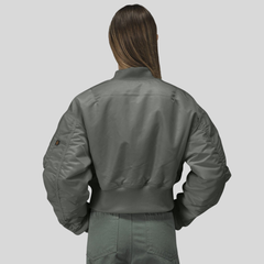 Бомбер Alpha Industries Cropped MA-1 W Field Grey (Полевой серый)
