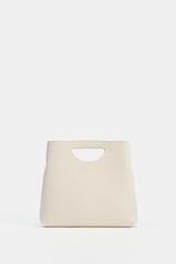 ZARA КОЖАНАЯ СУМКА, БЕЛЫЙ