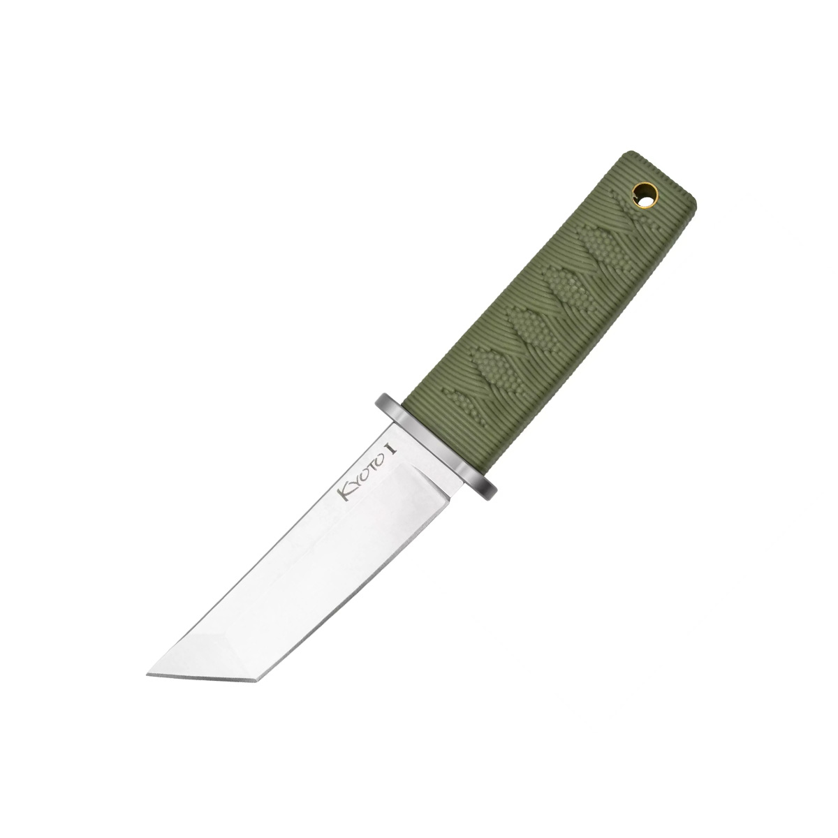 Нож с фиксированным клинком Cold Steel Kyoto I Tanto, сталь 8Cr13MoV, рукоять кратон, оливковый