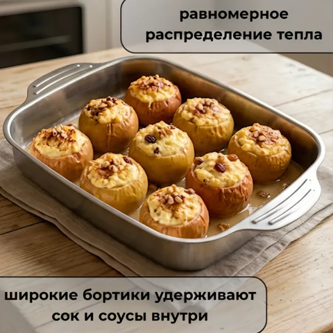 Противень Jolly Kitchen с ручками 45x27x8,5, нержавеющая сталь 0,8 мм