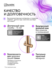 Смеситель Lemark Зенит Zenith LMF-1676S-BRRGN для кухни с гибким изливом, с подключением к фильтру питьевой воды