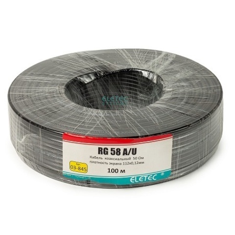 ВЧ кабель ELETEC RG-58 A/U MIL17 экран 112%
