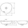 TOTO L4704MTE#CMW Раковина полувстраиваемая с матовой эмалью CLEAN MATTE 460x420x177(130)мм, без отверстия  под смеситель, с переливом, цвет: белый матовый