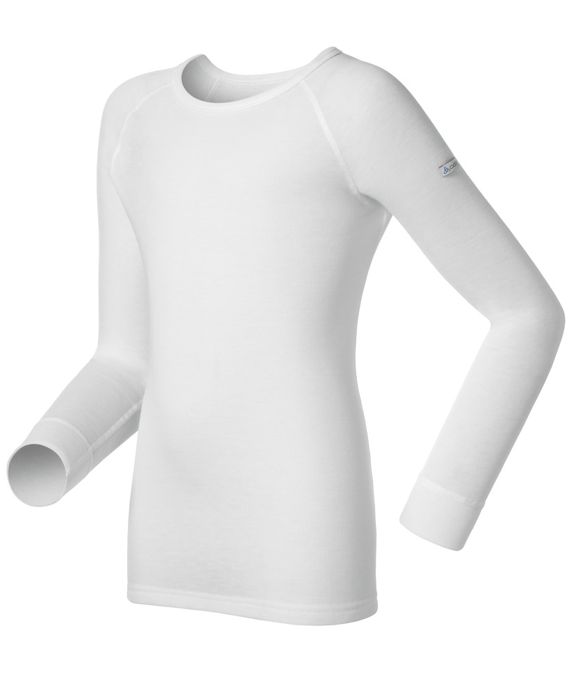 Odlo Warm детская термофутболка с длинным рукавом белая