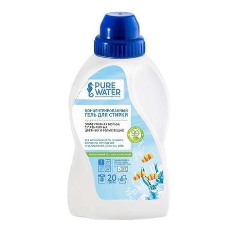 Концентрированный гель для стирки PURE Water 480 мл  в
