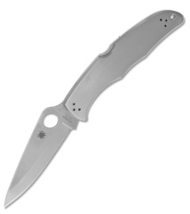 Фото Складной нож Endura 4 - Spyderco 10P, сталь VG-10 Satin Plain, рукоять нержавеющая сталь