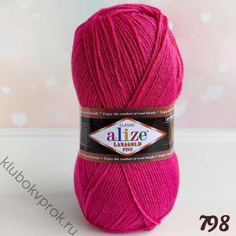 ALIZE LANAGOLD FINE 798, Малина