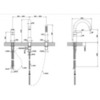 Gessi Goccia 33637#299 Смеситель для ванны на 3 отверстия, с встроенным в излив переключателем и ручным душем, цвет: черный