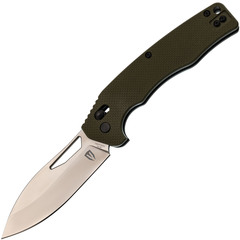 Фото Складной нож Obertech ns-01 Drop point satin, сталь VG-10, рукоять G10, олива