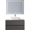 BelBagno KRAFT-1000-2C-SO-GSO База под раковину подвесная с фрезерованными ручк. по всей длине фасада с двумя выкатн. ящ., Темно-Серый Мат.,1000x455x500