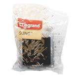 Выключатель/кнопка одноклавишный без фиксации с символом "звонок", автоматические клеммы 6А 250В -Legrand SUNO - Антрацит — фото 3