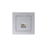 Розетка компьютерная RJ45, кат. 5Е - AtlasDesign - алюминий — фото 6