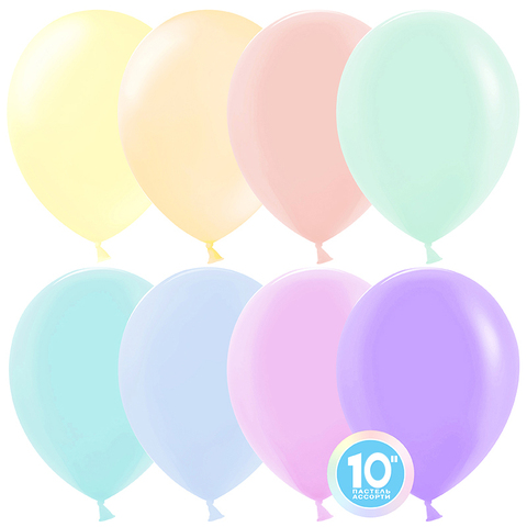 Шар К 10''/25 см, Пастель, Макарунс, Ассорти, 100 шт.