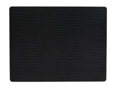 Подстановочная салфетка прямоугольная 35x45 см LindDNA Croco black 98326