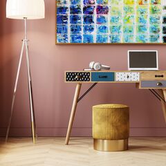 Пуф Cherry Yello Cord Brass Ø35 см