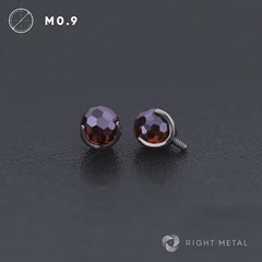 Ball 3-Prongs 4мм Faceted Red