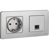 Розетка компьютерная RJ45 категория 5e UTP - Legrand Inspiria - алюминий — фото 11
