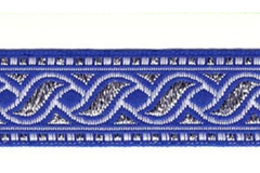 Тесьма жаккард с метанитом, с1857, рис. 9006, ш. 2,4 см