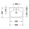 Duravit DuraStyle 2324600070 Раковина медицинская