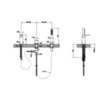 Gessi Goccia 33638#299 Смеситель для ванны на 3 отверстия, с переключателем и ручным душем, без излива, цвет: черный