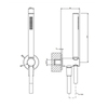 Gessi Shower Sets 63329#031 Душевой комплект, состоящий из вывода воды, держателя, шланга 1,50 м и лейки, цвет: хром