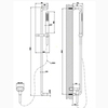 Gessi Goccia 33642#031 Душевая штанга с ручным душем и выводом воды из стены, цвет: хром