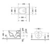 Duravit ME by Starck 45290900A1 (252909+002009) Комплект: подвесной унитаз Rimless 2529090000 + сиденье с мягким закрыванием