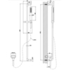 Gessi Goccia 33642#147 Душевая штанга с ручным душем и выводом воды из стены, цвет: шлифованный хром