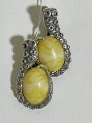 Морские камни 4 (серьги из серебра)