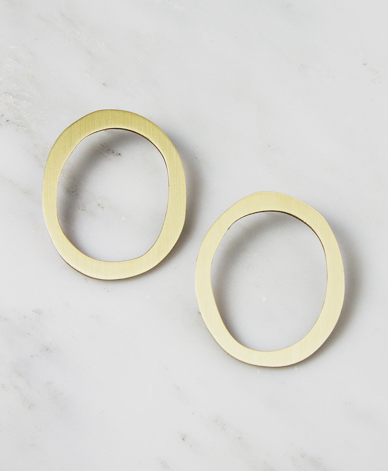 Серьги Hepworth II Studs Brass