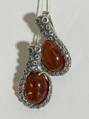 Морские камни 4 (серьги из серебра)