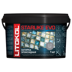 Затирка швов эпоксидная Litokol Starlike Evo S.115 Grigio Seta, 1 кг