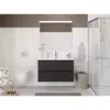 BelBagno UNO-1000-2C-SO-GSO База под раковину подвесная с фрезерованными ручками по всей длине фасада с двумя выкатн. ящ., Темно-Серый Мат., 1000x455x608
