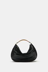 ZARA СУМКА С МЕТАЛЛИЧЕСКОЙ РУЧКОЙ, ЧЕРНЫЙ