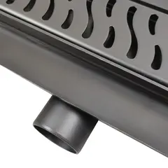 Трап линейный для пола, боковой слив, черный MCH CH650/50HC