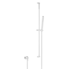 Gessi Goccia 33642#279 Душевая штанга с ручным душем и выводом воды из стены, цвет: белый фото